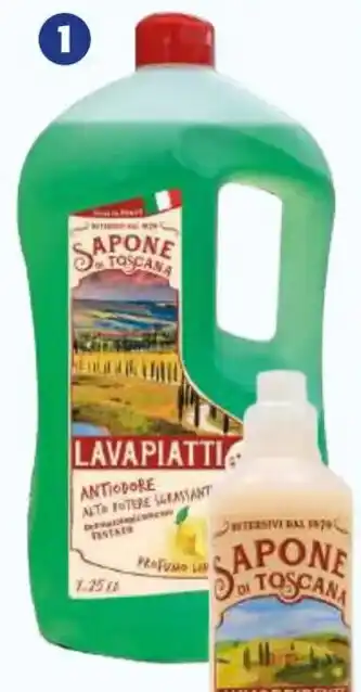 Acqua & Sapone SAPONE DI TOSCANA detersivo liquido per piatti limone 1250 ml offerta
