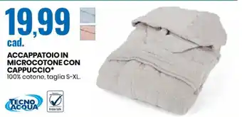 Eurospin ACCAPPATOIO IN MICROCOTONE CON CAPPUCCIO* 100% cotone, taglia S-XL. offerta