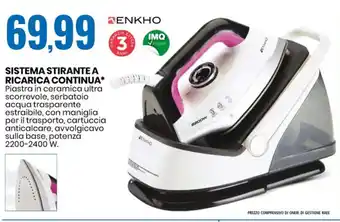 Eurospin SISTEMA STIRANTE A RICARICA CONTINUA* offerta
