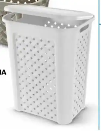 Eurospin PORTABIANCHERIA IN PLASTICA 50 L'ARIANNA'* Colore: bianco o talpa, misure: 43,5X33,5X55h cm. offerta
