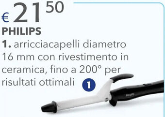Acqua & Sapone PHILIPS arricciacapelli diametro 16 mm con rivestimento in ceramica, fino a 200° per risultati ottimali offerta