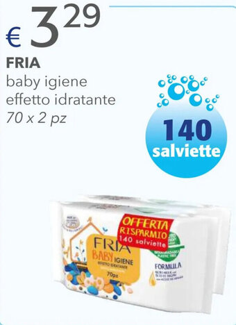 Acqua & Sapone FRIA baby igiene effetto idratante 70 x 2 pz offerta