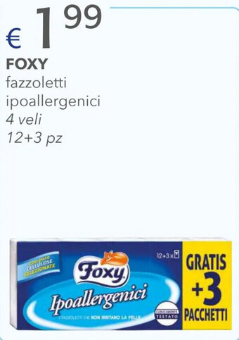 Acqua & Sapone FOXY fazzoletti ipoallergenici 4 veli 12+3 pz offerta