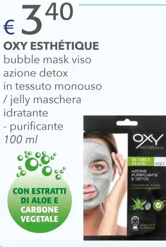Acqua & Sapone OXY ESTHÉTIQUE bubble mask viso azione detox in tessuto monouso /jelly maschera idratante - purificante 100 ml offerta