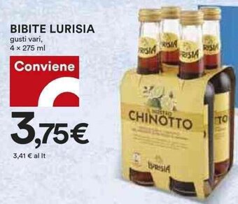 BIBITE LURISIA gusti vari, 4 x 275 ml