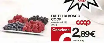Coop FRUTTI DI BOSCO COOP esempio: mirtilli, 200 g offerta