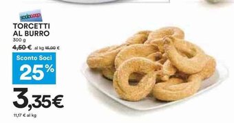 Coop TORCETTI AL BURRO 300 g offerta