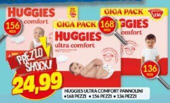 Risparmio Casa HUGGIES ULTRA COMFORT PANNOLINI *168 PEZZI offerta