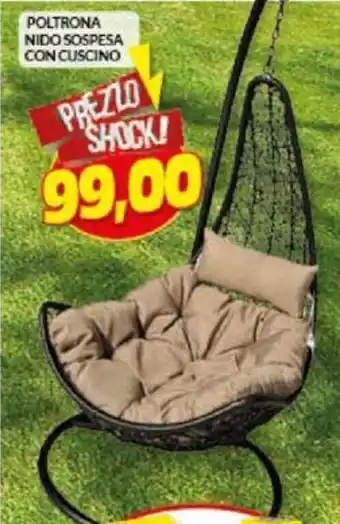 Risparmio Casa POLTRONA NIDO SOSPESA CON CUSCINO offerta