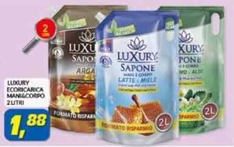Risparmio Casa LUXURY ECORICARICA MANI&CORPO 2 LITRI offerta