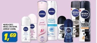 Risparmio Casa NIVEA DEO ROLL-ON 50 ML - SPRAY 150ML offerta