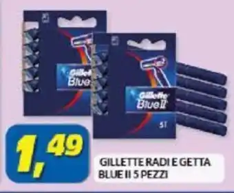 Risparmio Casa GILLETTE RADI E GETTA BLUE II 5 PEZZI offerta