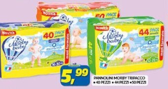 Risparmio Casa PANNOLINI MORBY TRIPACCO 40 PEZZI offerta