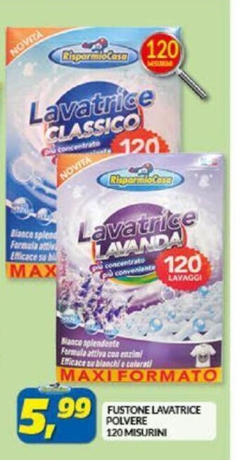 Risparmio Casa FUSTONE LAVATRICE POLVERE 120 MISURINI offerta