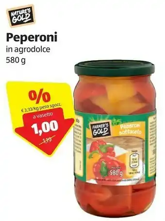 ALDI Nature's Gold Peperoni In Agrodolce 580 G offerta