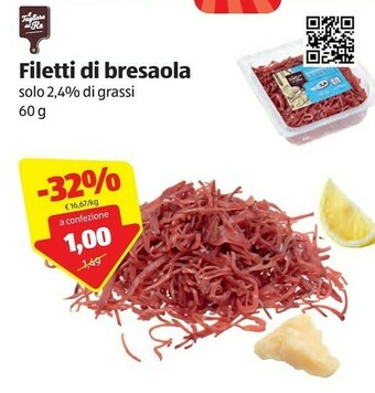 ALDI Il tagliere del re Filetti Di Bresaola 60 G offerta
