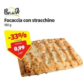 ALDI Pan Del Di Focaccia Con Stracchino 180 G offerta