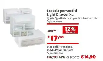 Scatola Per Vestiti Light Drawer Xl