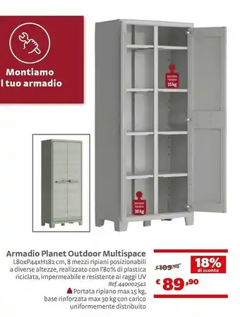 Bricocenter Armadio Planet Outdoor Multispace offerta