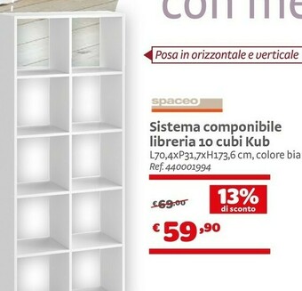 Sistema Componibile Libreria 10 Cubi Kub