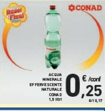 Conad Conad - Acqua Minerale Effervescente Naturale 1500 G(ml) offerta