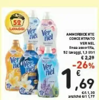 Conad Vernel Ammorbidente Concentrato 1300 Ml offerta