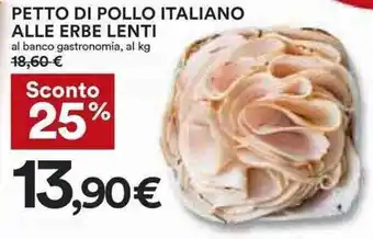 Coop PETTO DI POLLO ITALIANO ALLE ERBE LENTI offerta