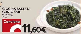 Coop CICORIA SALTATA GUSTO QUI circa 250 g, al kg offerta