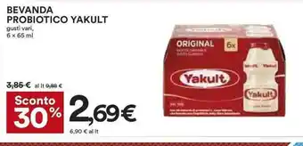 Coop BEVANDA PROBIOTICO YAKULT 6 x 65 ml offerta