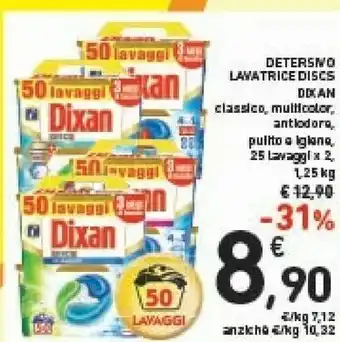 Conad Dixan Detersivo Lavatrice Discs Classico 1250 G offerta