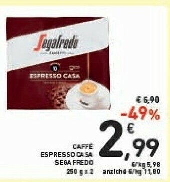 Conad Segafredo Espresso Casa 250 G offerta
