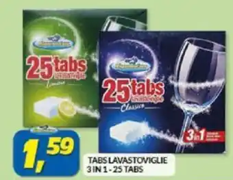 Risparmio Casa TABS LAVASTOVIGLIE 3IN1 - 25 TABS offerta