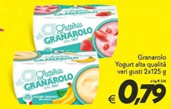 Iper Super Conveniente Granarolo Yogurt alta qualità vari gusti 2x125 g offerta