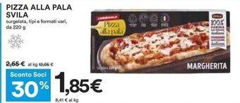 Coop PIZZA ALLA PALA SVILA surgelata, tipi e formati vari, da 220 g offerta
