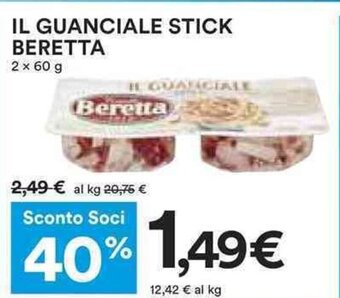 Coop IL GUANCIALE STICK BERETTA 2 x 60 g offerta