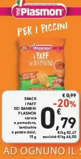 Conad Plasmon Snack I Paff Dei Bambini offerta