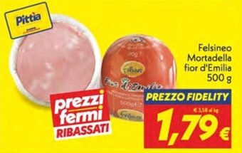 Iper Super Conveniente Felsineo Mortadella fior d'Emilia 500 g offerta