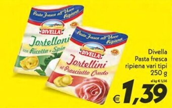 Iper Super Conveniente Divella Pasta fresca ripiena vari tipi 250 g offerta