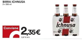Coop BIRRA ICHNUSA 3 x 330 ml offerta