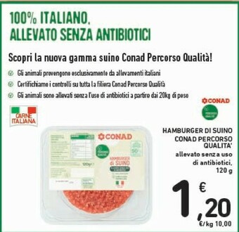 Conad Conad Hamburger Di Suino offerta