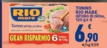 Conad Rio Mare Tonno All'Olio Di Oliva offerta