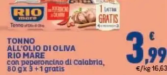 Conad Rio Mare Rio Mare - Tonno all'Olio di Oliva 80 g(ml) offerta