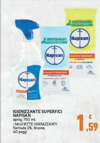 Conad Napisan Igienizzante Superfici Spray 750 Ml offerta