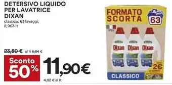 Coop DETERSIVO LIQUIDO PER LAVATRICE DIXAN offerta