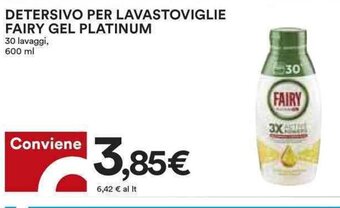 Coop DETERSIVO PER LAVASTOVIGLIE FAIRY GEL PLATINUM 30 lavaggi, 600 ml offerta