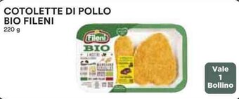 Coop COTOLETTE DI POLLO BIO FILENI 220 g offerta