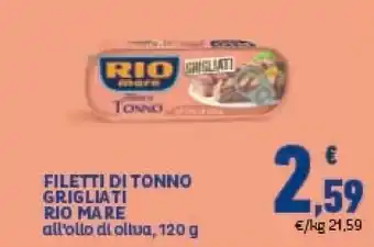 Conad Rio Mare Filetti Di Tonno All'Olio Di Oliva 120 G(ml) offerta