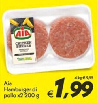 Iper Super Conveniente Aia Hamburger di pollo x2 200 g offerta