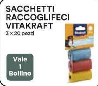 Coop SACCHETTI RACCOGLIFECI VITAKRAFT 3 x 20 pezzi offerta