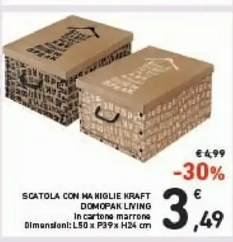 Conad Snips Domopak Living Scatola Con Miglie Kraft offerta